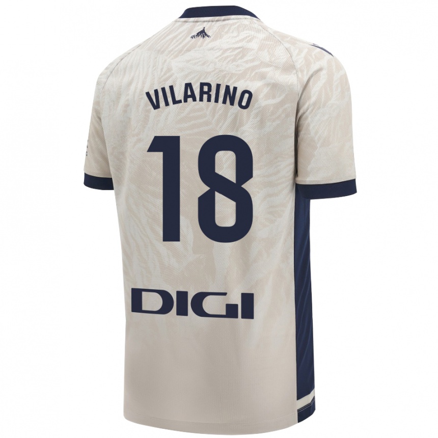 Men Football Maitane Vilariño #18 Light Gray Away Jersey 2024/25 T-Shirt Nz