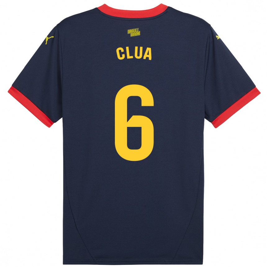 Men Football Silvi Clua #6 Navy Red Away Jersey 2024/25 T-Shirt Nz