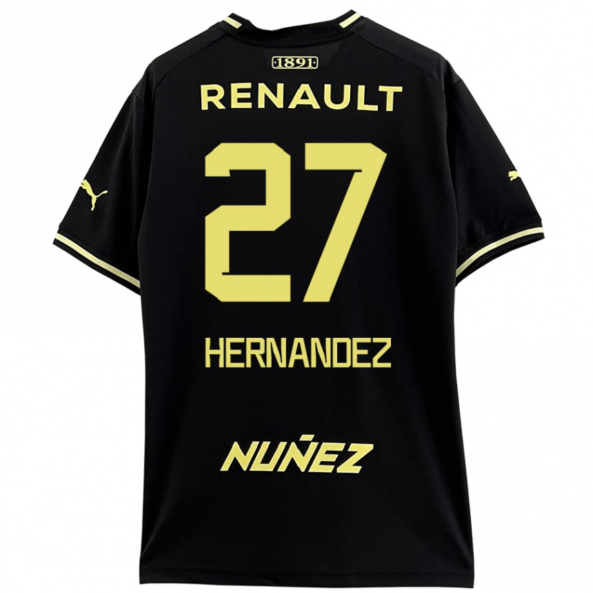 Men Football Lucas Hernández #27 Black Yellow Away Jersey 2024/25 T-Shirt Nz