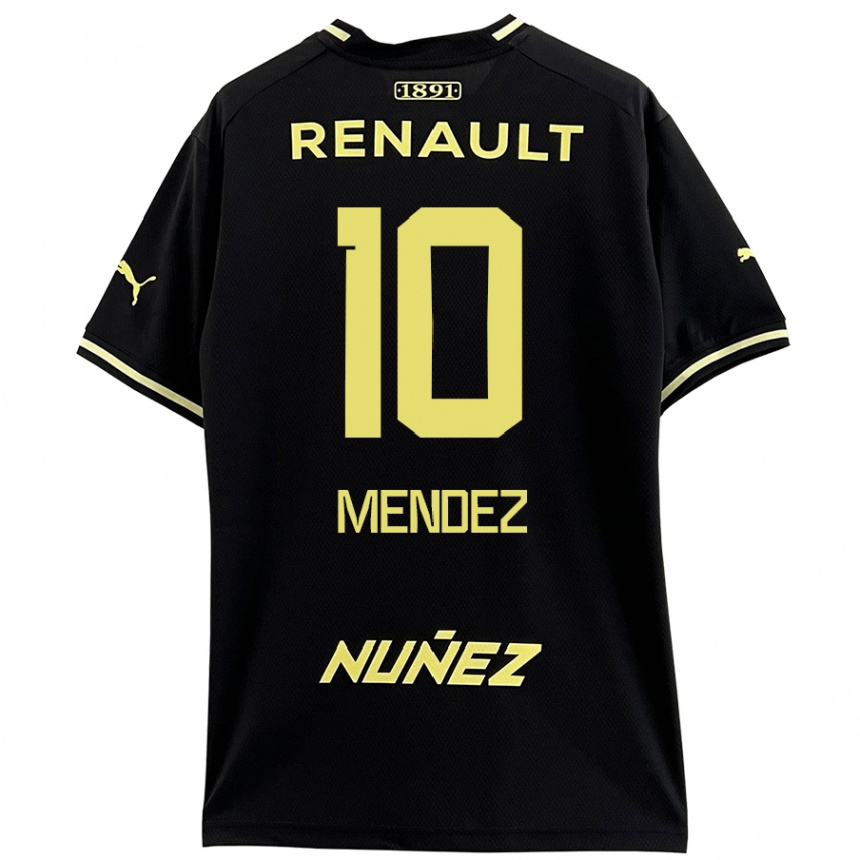 Men Football Kevin Méndez #10 Black Yellow Away Jersey 2024/25 T-Shirt Nz