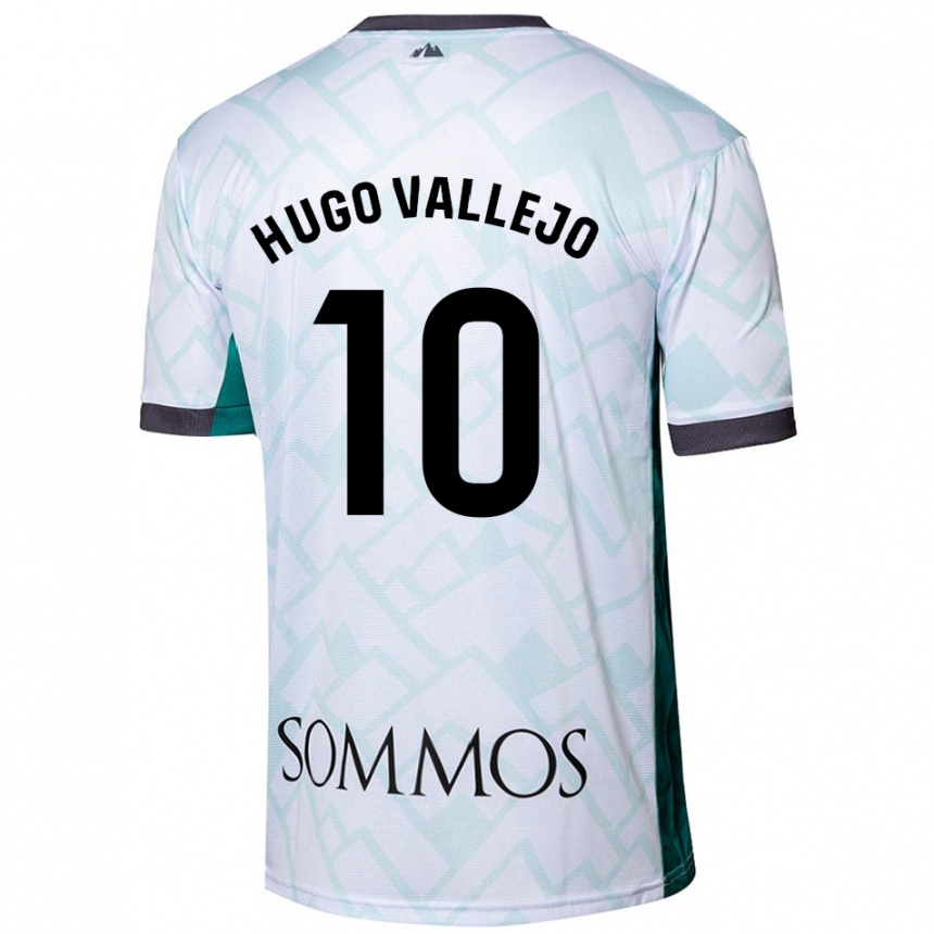 Men Football Hugo Vallejo #10 White Green Away Jersey 2024/25 T-Shirt Nz