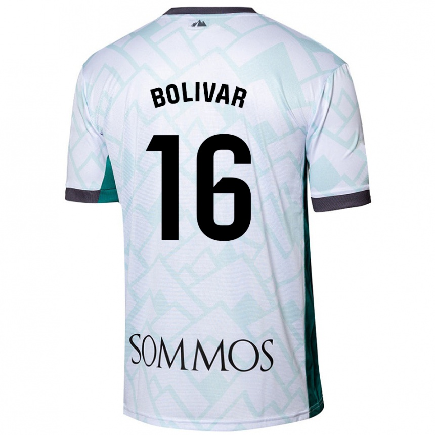 Men Football Jovanny Bolívar #16 White Green Away Jersey 2024/25 T-Shirt Nz