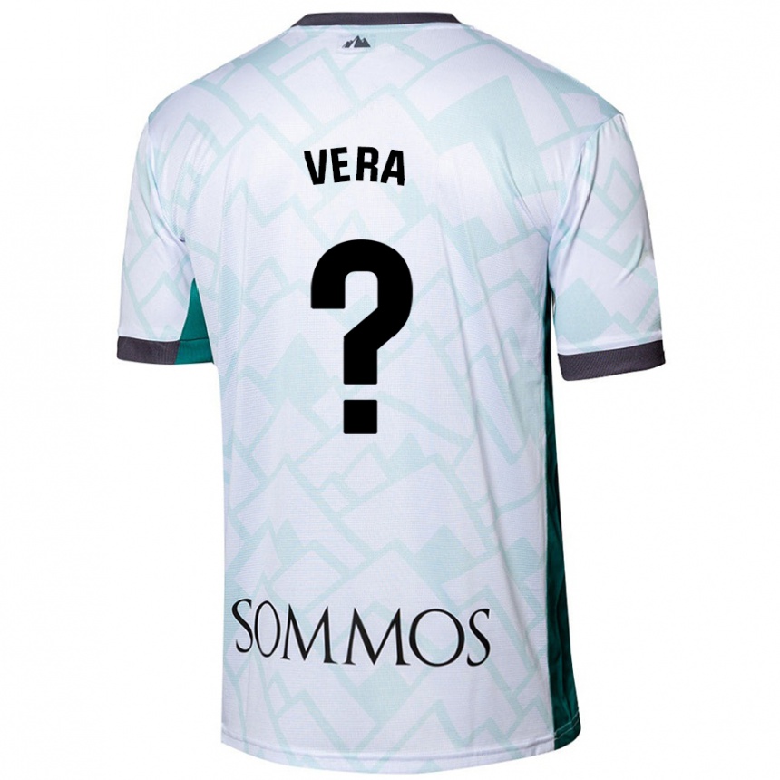 Men Football Ángel Vera #0 White Green Away Jersey 2024/25 T-Shirt Nz