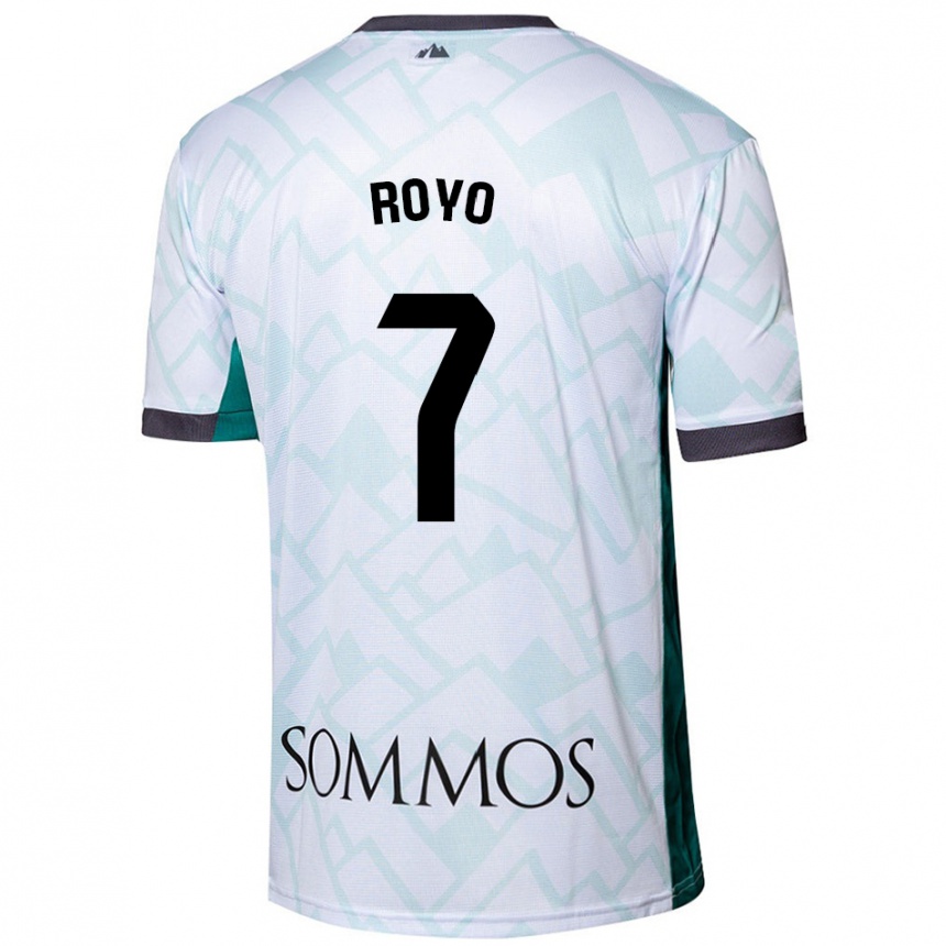 Men Football Laura Royo #7 White Green Away Jersey 2024/25 T-Shirt Nz