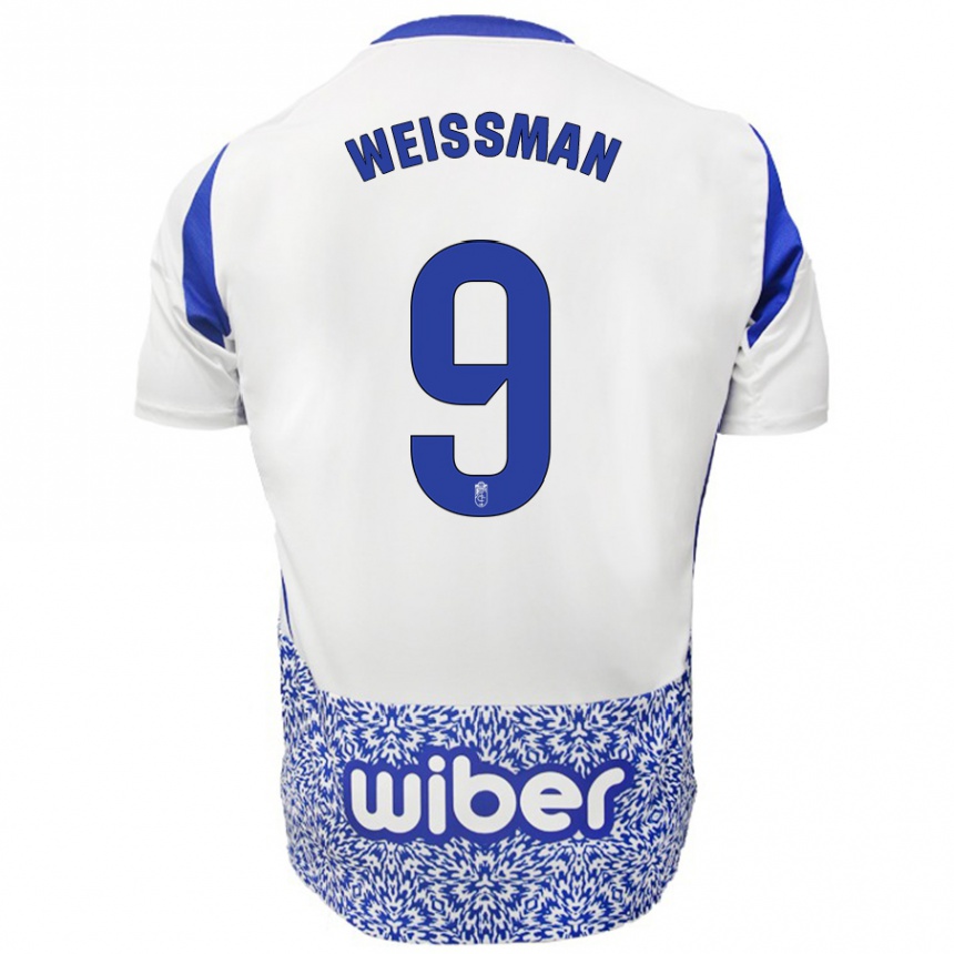 Men Football Shon Weissman #9 White Blue Away Jersey 2024/25 T-Shirt Nz