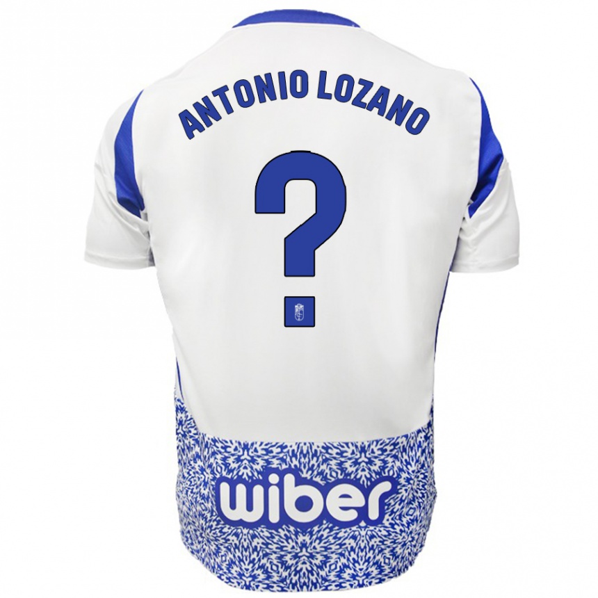 Men Football José Antonio Lozano #0 White Blue Away Jersey 2024/25 T-Shirt Nz