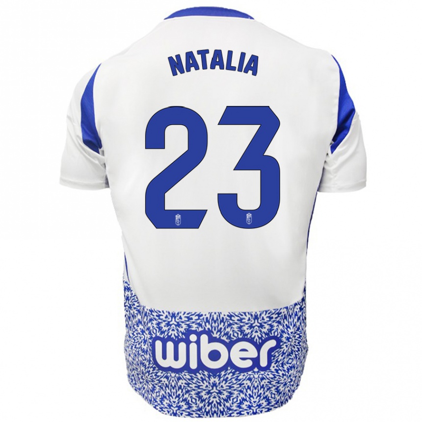 Men Football Natalia #23 White Blue Away Jersey 2024/25 T-Shirt Nz