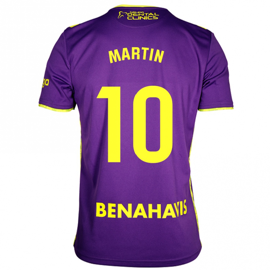 Men Football Jesús Martín #10 Purple Yellow Away Jersey 2024/25 T-Shirt Nz