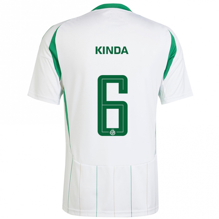 Men Football Gadi Kinda #6 White Green Away Jersey 2024/25 T-Shirt Nz