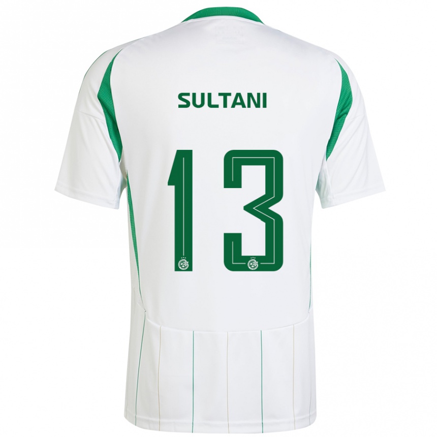 Men Football Tomás Sultani #13 White Green Away Jersey 2024/25 T-Shirt Nz