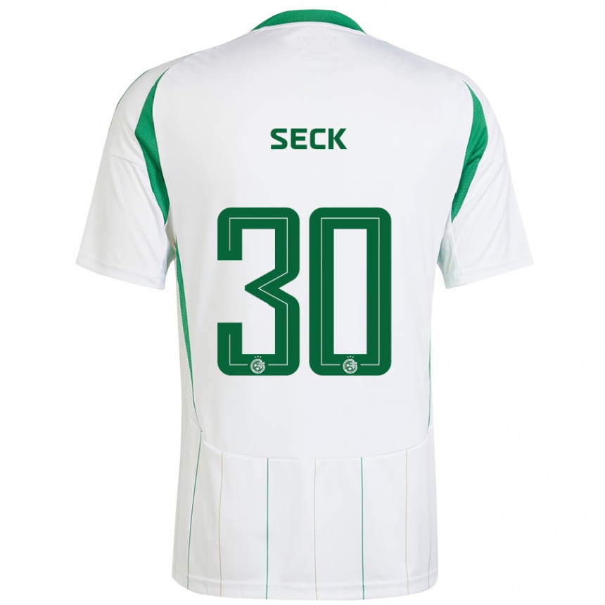 Men Football Abdoulaye Seck #30 White Green Away Jersey 2024/25 T-Shirt Nz