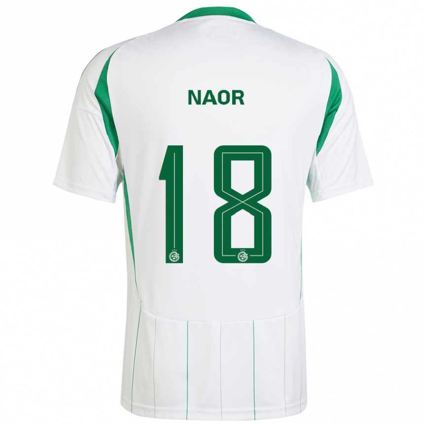 Men Football Goni Naor #18 White Green Away Jersey 2024/25 T-Shirt Nz