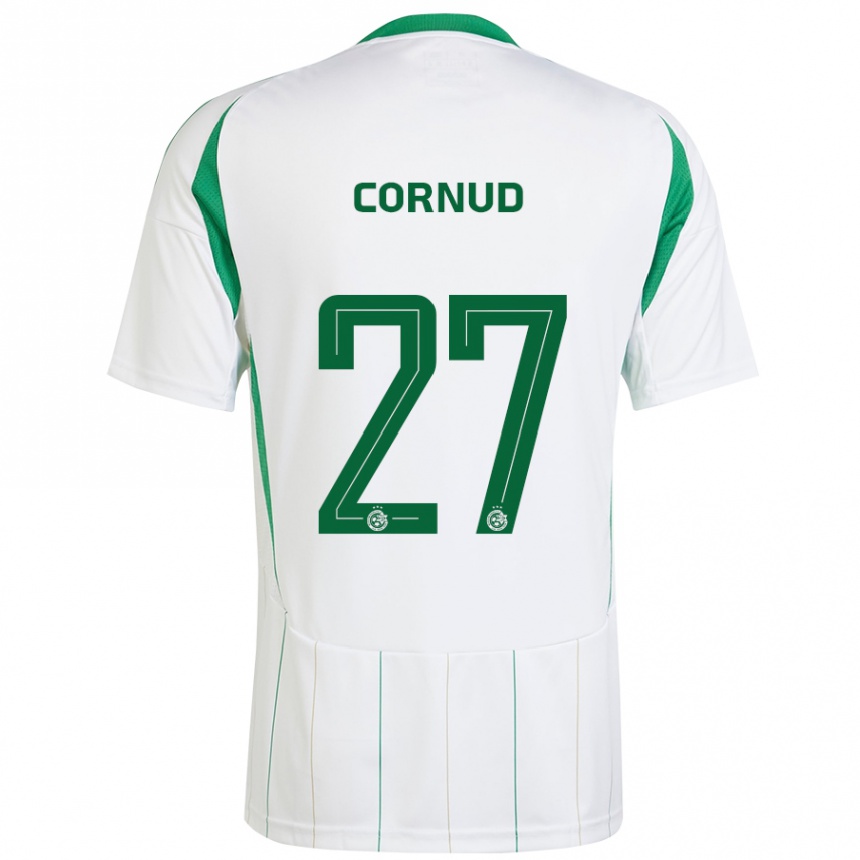 Men Football Pierre Cornud #27 White Green Away Jersey 2024/25 T-Shirt Nz