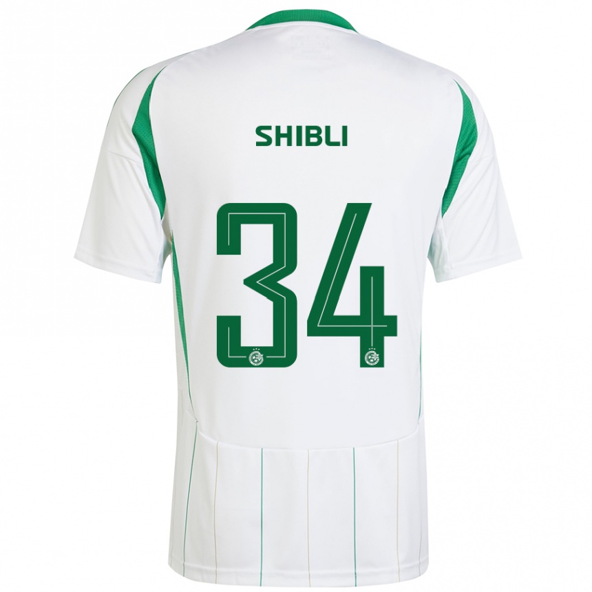 Men Football Hamza Shibli #34 White Green Away Jersey 2024/25 T-Shirt Nz