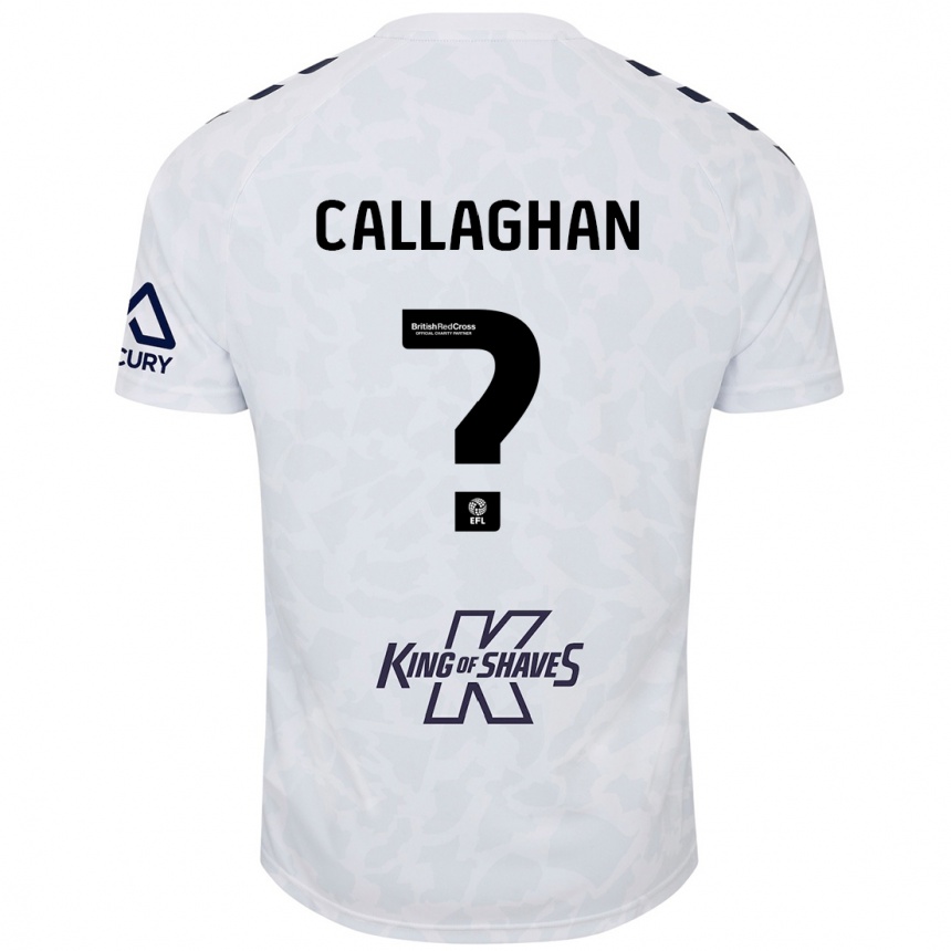 Men Football Charlie Callaghan #0 White Away Jersey 2024/25 T-Shirt Nz