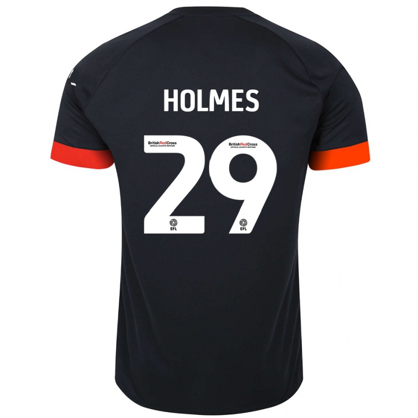 Men Football Tom Holmes #29 Black Orange Away Jersey 2024/25 T-Shirt Nz