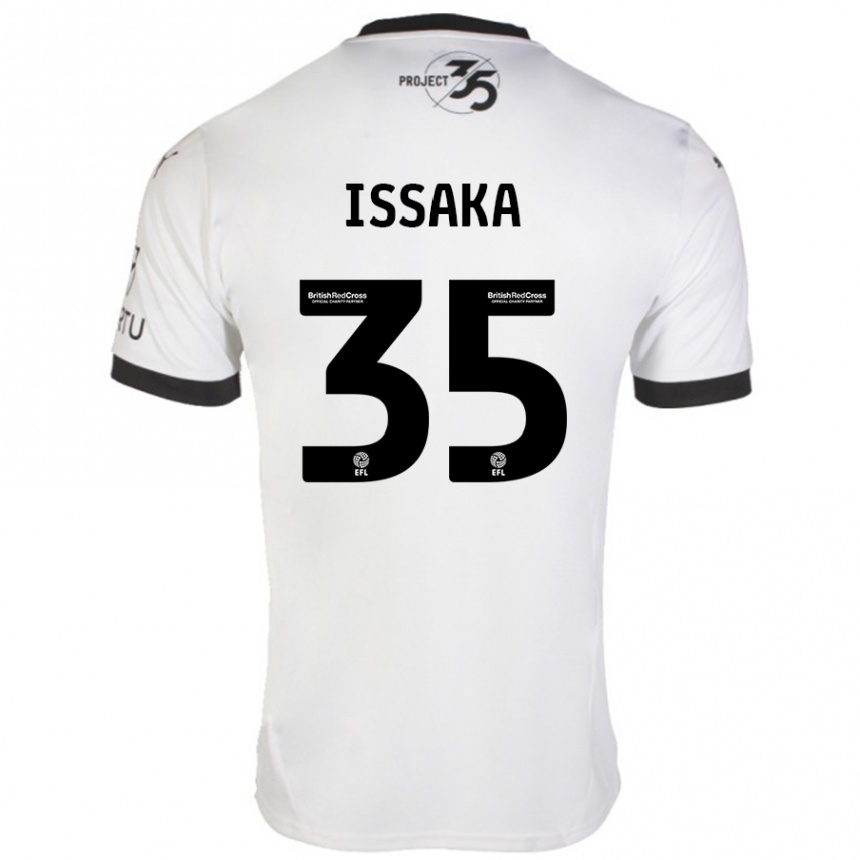 Men Football Freddie Issaka #35 White Black Away Jersey 2024/25 T-Shirt Nz