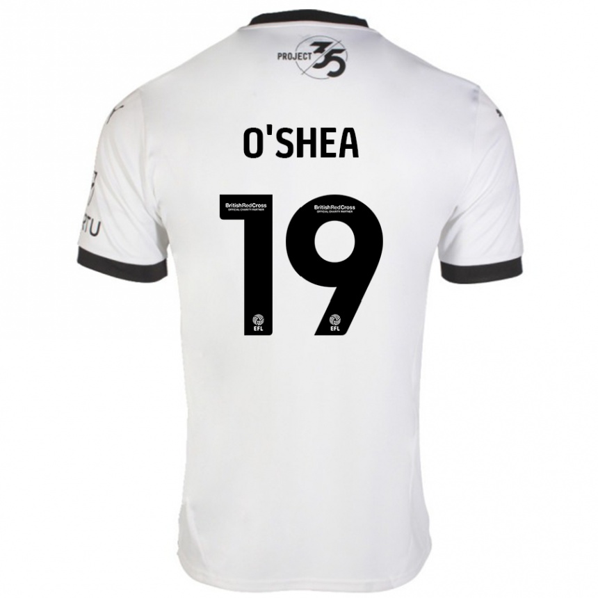 Men Football Erin O'shea #19 White Black Away Jersey 2024/25 T-Shirt Nz