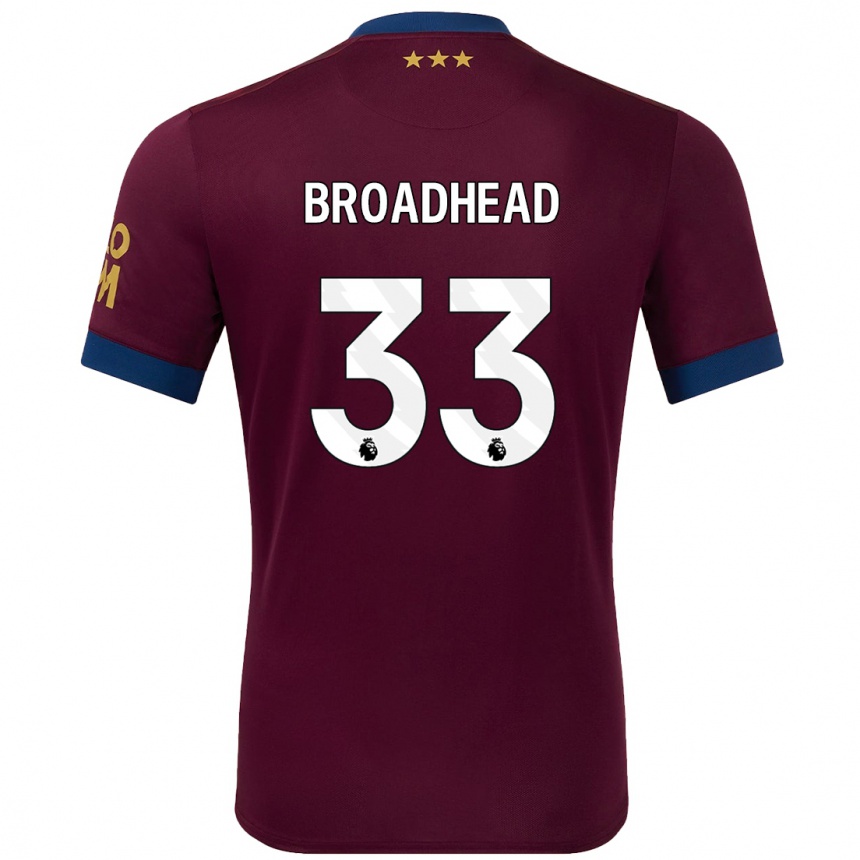 Men Football Nathan Broadhead #33 Brown Away Jersey 2024/25 T-Shirt Nz