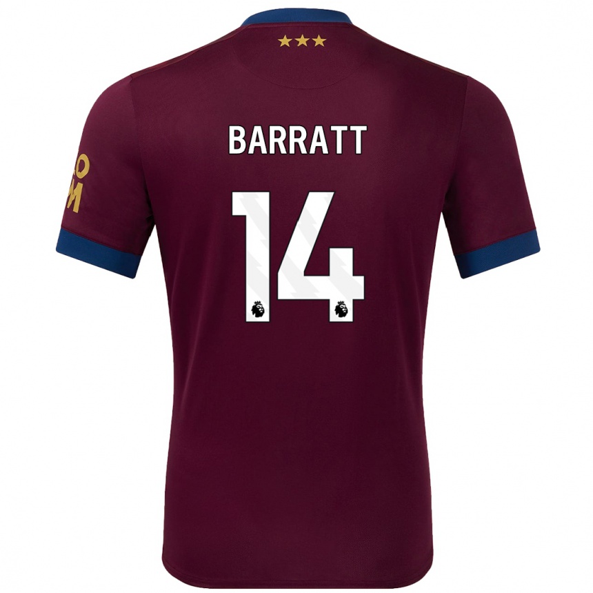 Men Football Zoe Barratt #14 Brown Away Jersey 2024/25 T-Shirt Nz