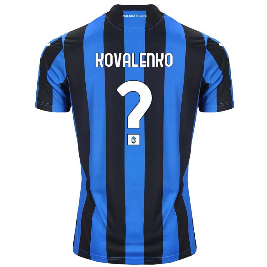 Women Football Viktor Kovalenko #0 Blue Black Home Jersey 2024/25 T-Shirt Nz