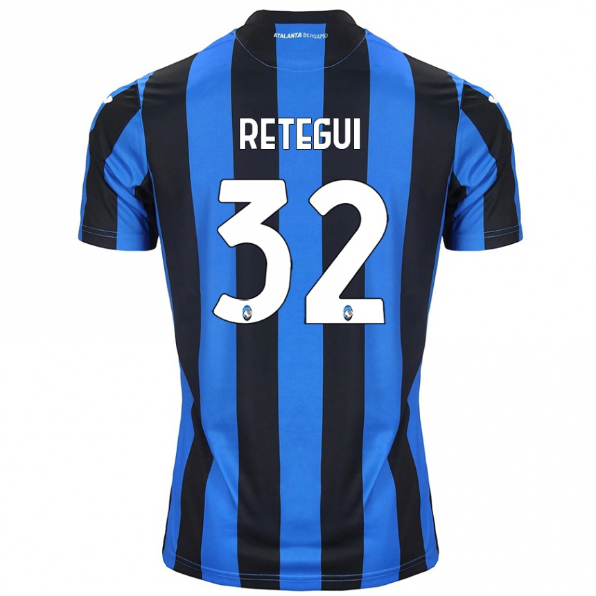 Women Football Mateo Retegui #32 Blue Black Home Jersey 2024/25 T-Shirt Nz