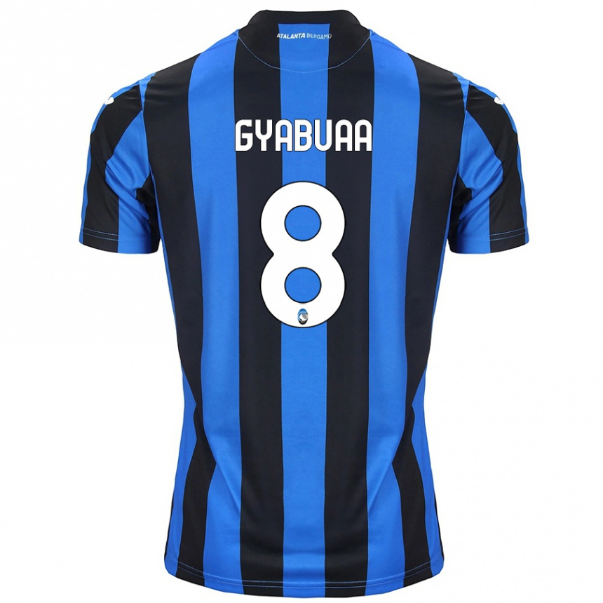 Women Football Emmanuel Gyabuaa #8 Blue Black Home Jersey 2024/25 T-Shirt Nz