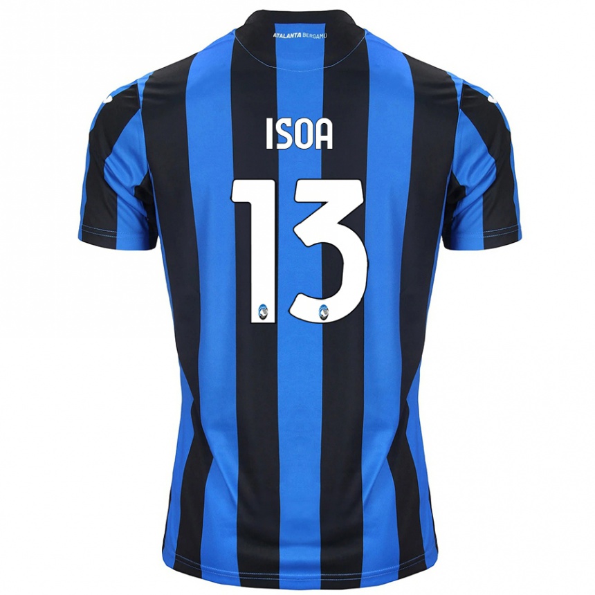 Women Football Isaac Isoa #13 Blue Black Home Jersey 2024/25 T-Shirt Nz