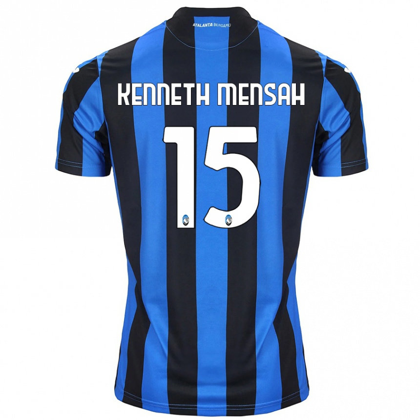 Women Football Anthony Kenneth Mensah #15 Blue Black Home Jersey 2024/25 T-Shirt Nz