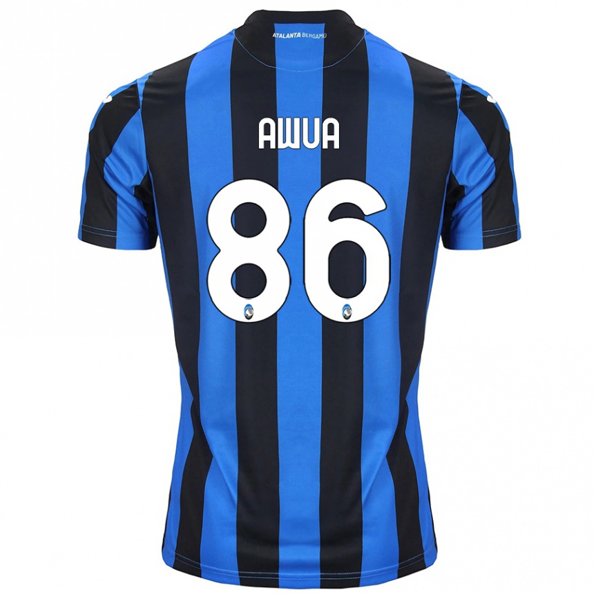 Women Football Theophilus Awua #86 Blue Black Home Jersey 2024/25 T-Shirt Nz