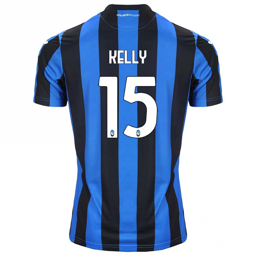 Women Football Maegan Kelly #15 Blue Black Home Jersey 2024/25 T-Shirt Nz