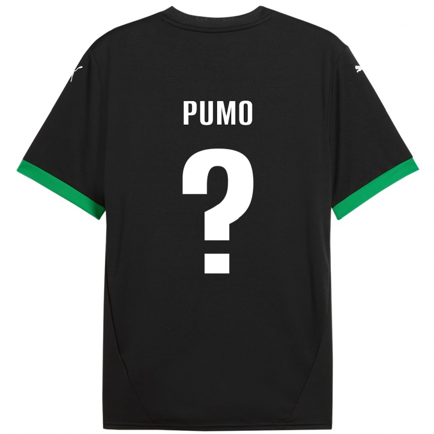 Women Football Samuele Pumo #0 Black Dark Green Home Jersey 2024/25 T-Shirt Nz