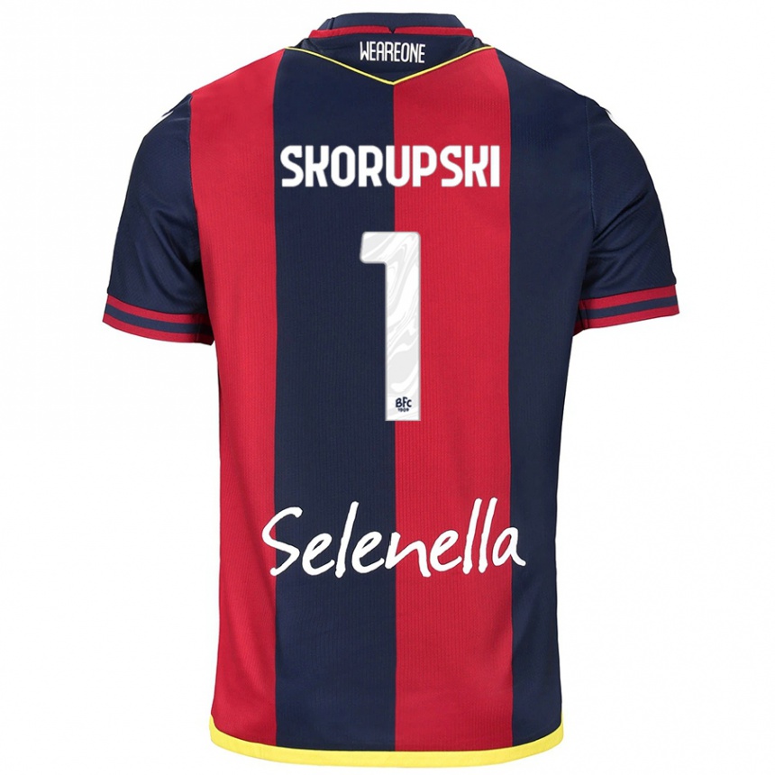 Women Football Lukasz Skorupski #1 Red Royal Blue Home Jersey 2024/25 T-Shirt Nz