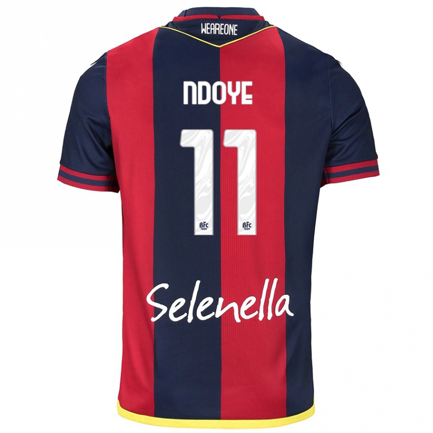 Women Football Dan Ndoye #11 Red Royal Blue Home Jersey 2024/25 T-Shirt Nz