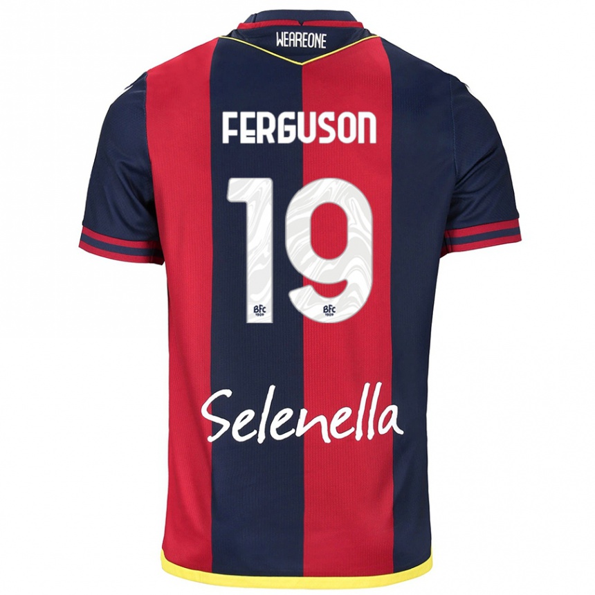 Women Football Lewis Ferguson #19 Red Royal Blue Home Jersey 2024/25 T-Shirt Nz