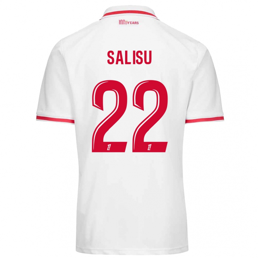 Women Football Mohammed Salisu #22 White Red Home Jersey 2024/25 T-Shirt Nz