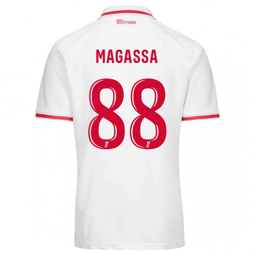 Women Football Soungoutou Magassa #88 White Red Home Jersey 2024/25 T-Shirt Nz