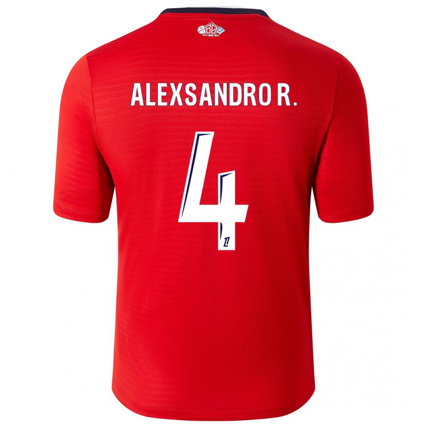 Women Football Alexsandro Ribeiro #4 Red White Home Jersey 2024/25 T-Shirt Nz