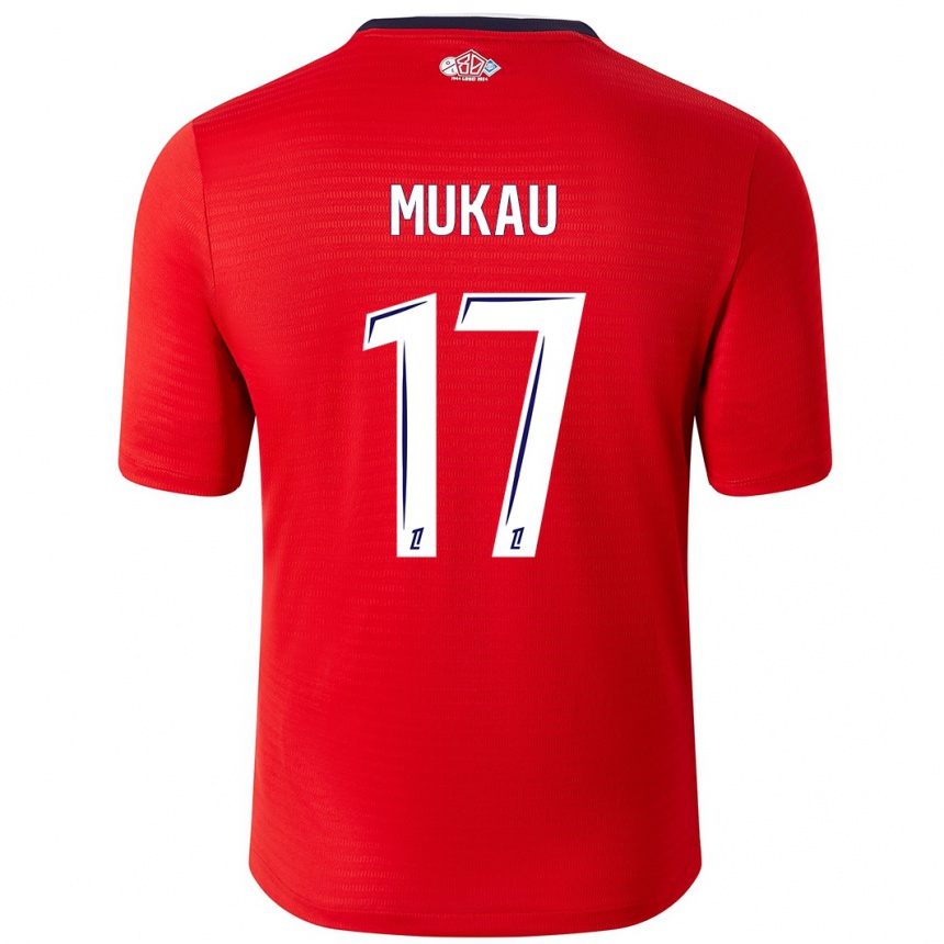 Women Football Ngal'ayel Mukau #17 Red White Home Jersey 2024/25 T-Shirt Nz