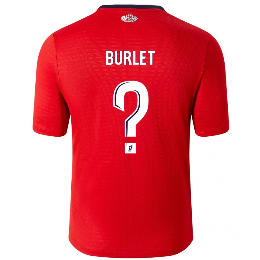 Women Football Vincent Burlet #0 Red White Home Jersey 2024/25 T-Shirt Nz