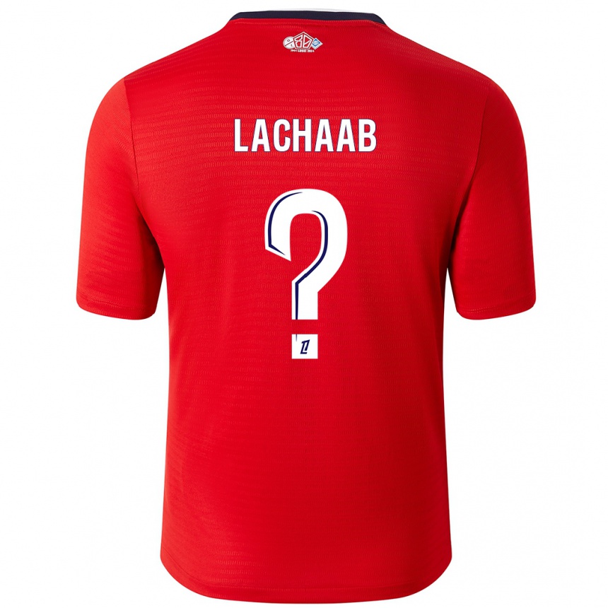 Women Football Younes Lachaab #0 Red White Home Jersey 2024/25 T-Shirt Nz