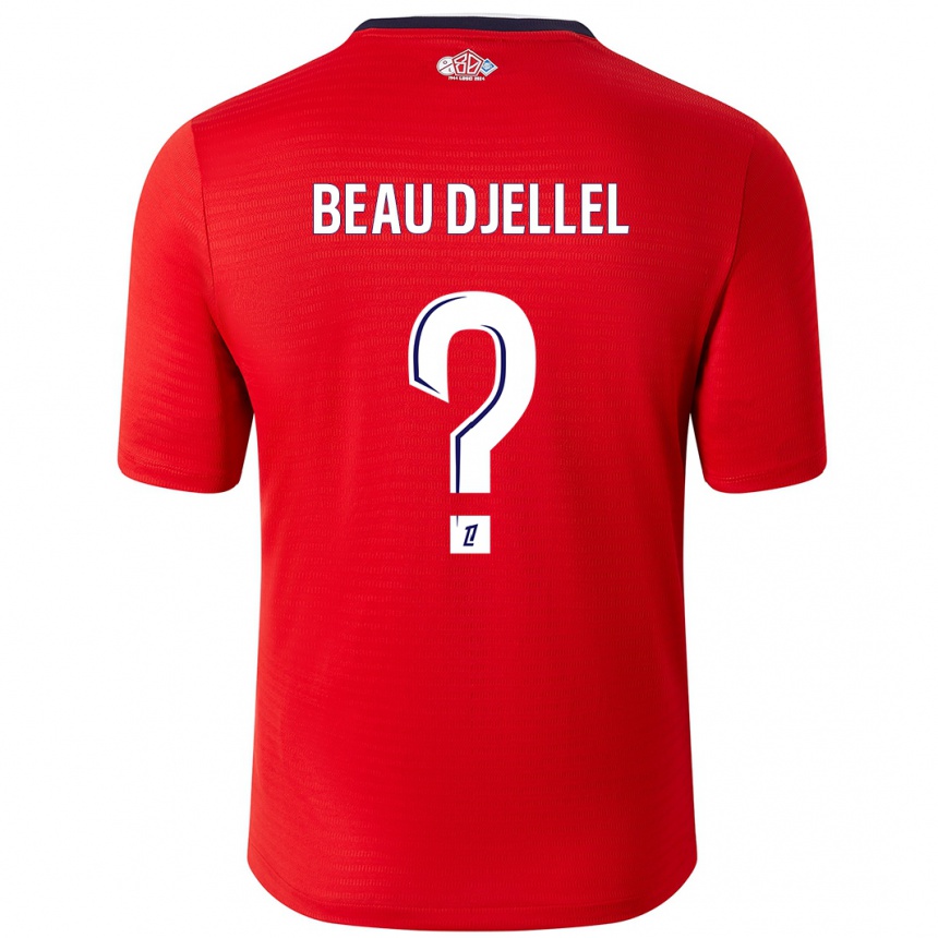 Women Football Yanis Beau Djellel #0 Red White Home Jersey 2024/25 T-Shirt Nz