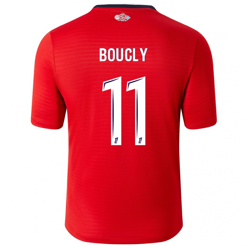 Women Football Maïté Boucly #11 Red White Home Jersey 2024/25 T-Shirt Nz