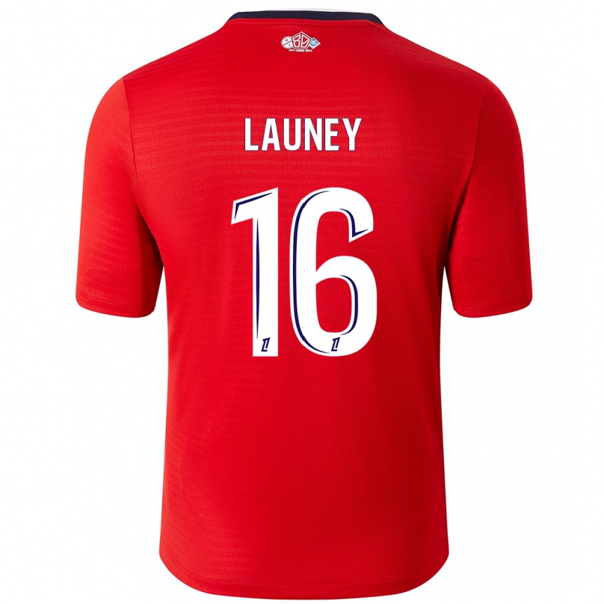 Women Football Elisa Launey #16 Red White Home Jersey 2024/25 T-Shirt Nz