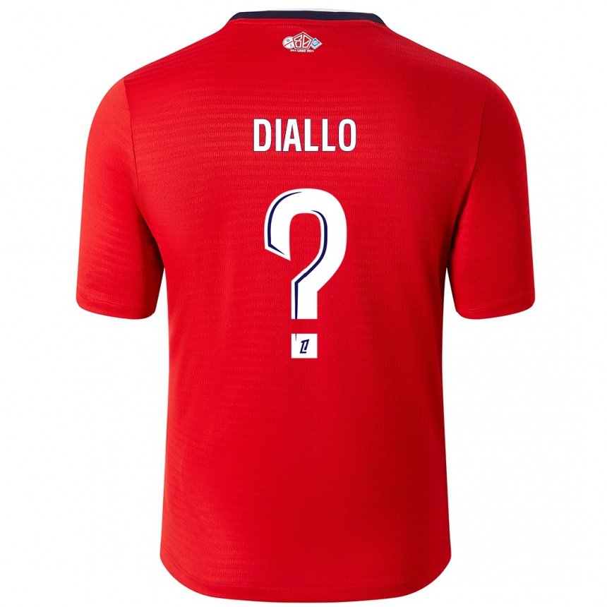 Women Football Alpha Diallo #0 Red White Home Jersey 2024/25 T-Shirt Nz