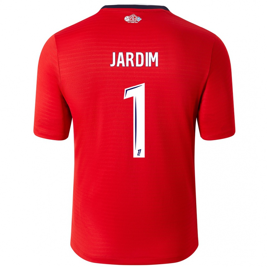 Women Football Leo Jardim #1 Red White Home Jersey 2024/25 T-Shirt Nz