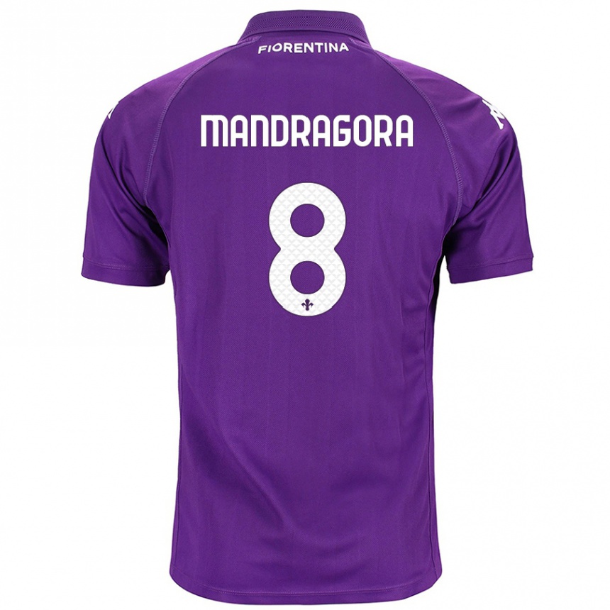 Women Football Rolando Mandragora #8 Purple Home Jersey 2024/25 T-Shirt Nz