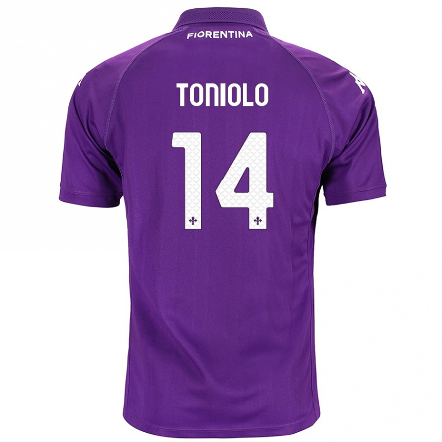 Women Football Martina Toniolo #14 Purple Home Jersey 2024/25 T-Shirt Nz