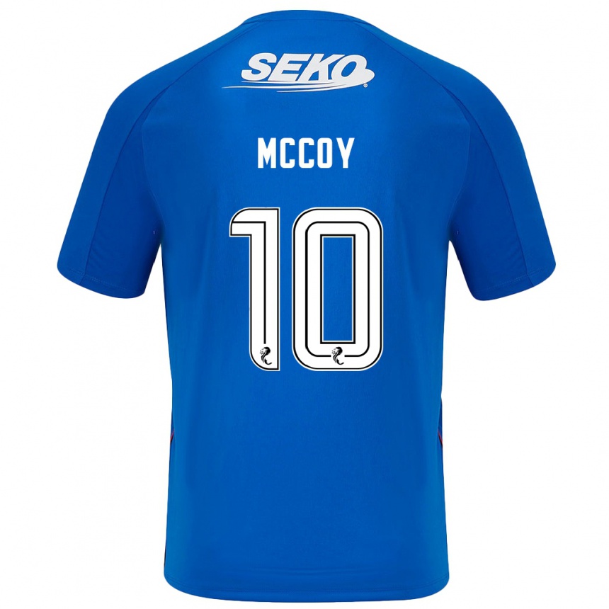 Women Football Kayla Mccoy #10 Dark Blue Home Jersey 2024/25 T-Shirt Nz