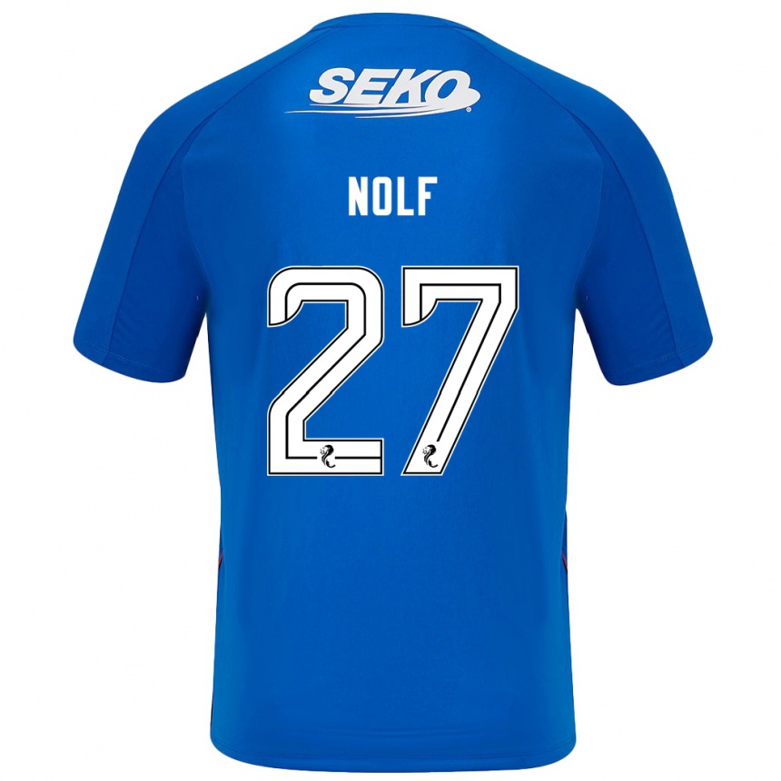 Women Football Madeline Nolf #27 Dark Blue Home Jersey 2024/25 T-Shirt Nz